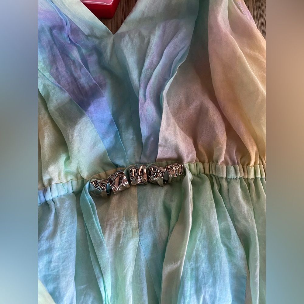 Maje Riciel Halter Mini Dress Backless Tie-Dye Multicolor Sz 34 US XS NWT - Picture 8 of 16